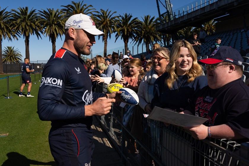 Meet the Sydney Roosters following their open training session on Saturday June 3.
