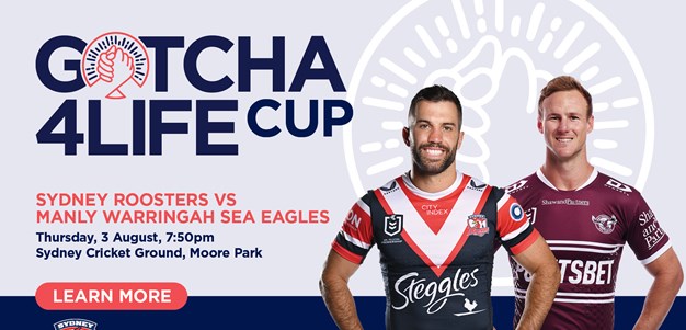 Roosters and Sea Eagles to go head-to-head at Gotcha4Life Cup