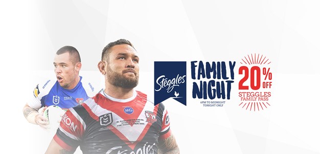 Get 20% Off All Round 1 Family Passes with Steggles Family Night!