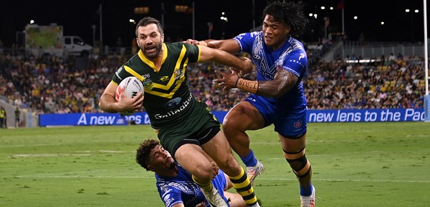 Kangaroos flex their muscle to slide past Samoa in opener